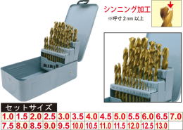 PA-420HT 25PC.チタンコートドリルセット メタルケース入り PA-420HT 25PC.チタンコートドリルセット メタルケース入り