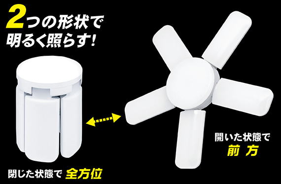 2つの形狀で明るく照らす！